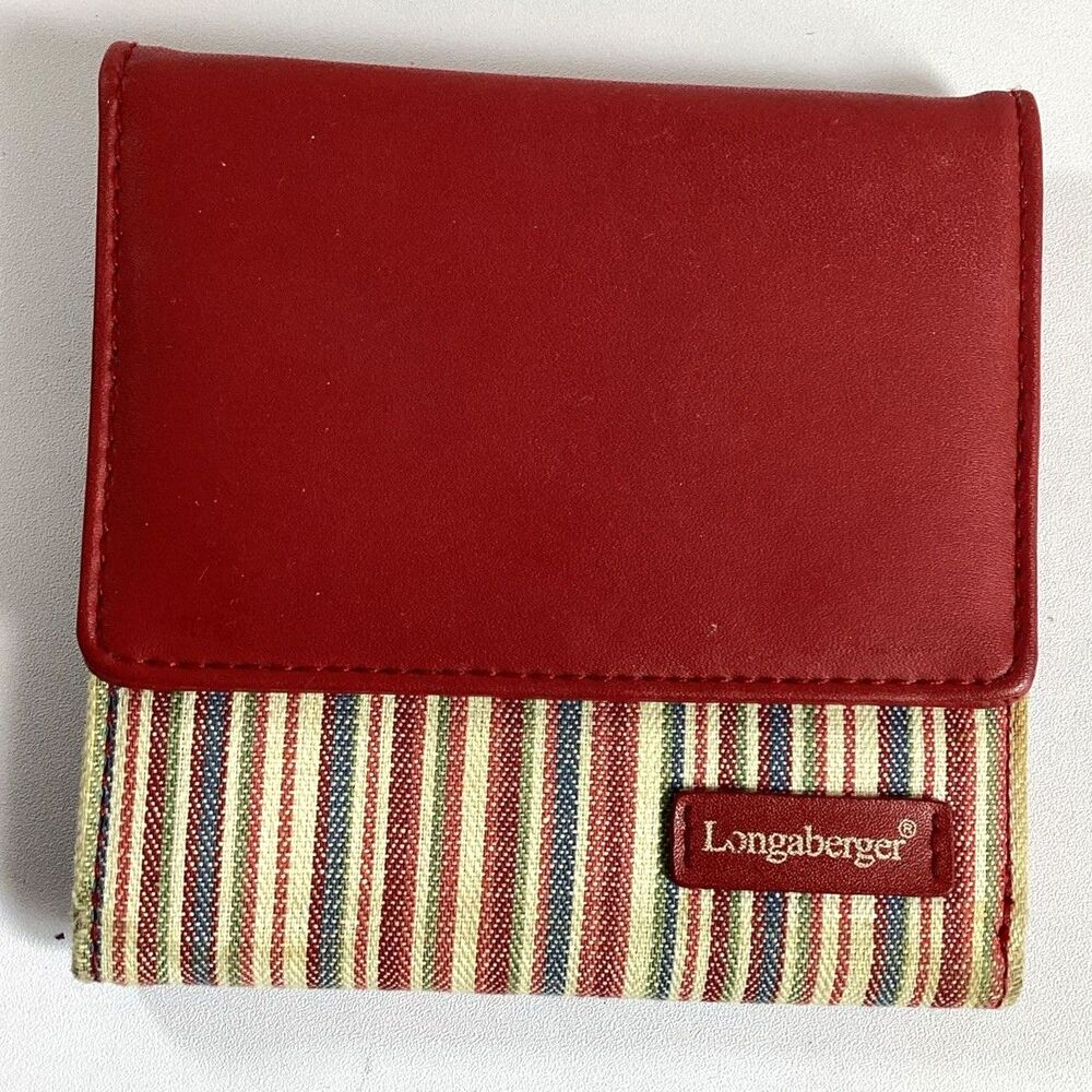 Longaberger Homestead Striped Wallet Multi Color